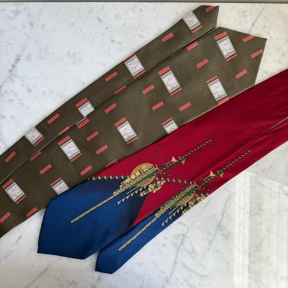 Picasso & Frank Lloyd Wright Designer Tie Bundle Men’s Silk - Picture 3 of 6